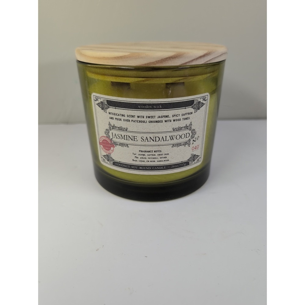 Scentsational Large 2 Wood Wick Jar Candle - Sandalwood & Jasmine